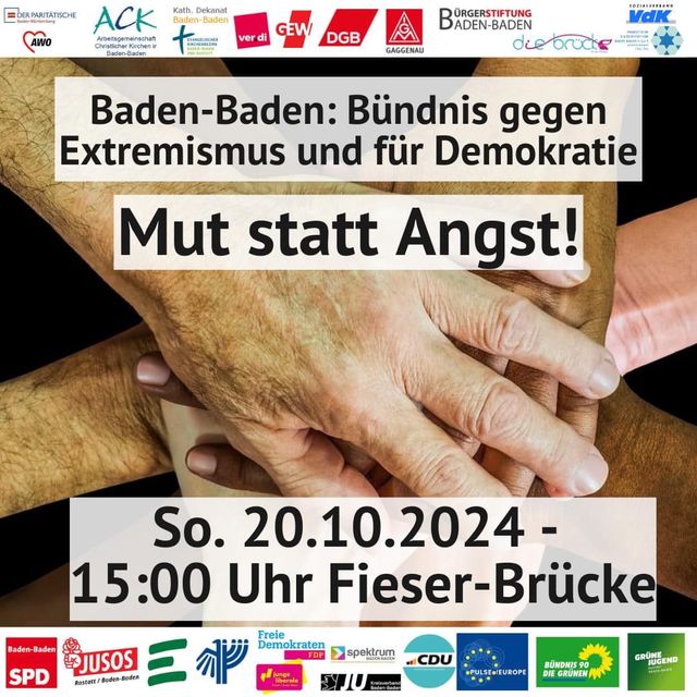 Kundgebung gegen Extremismus und für Demokratie