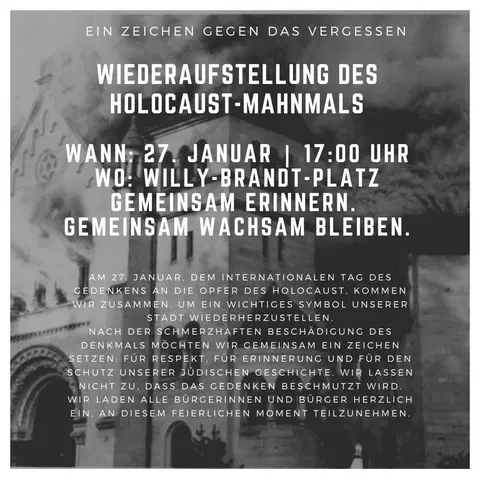 Wiederaufstellung des Holocaust-Mahnmals
